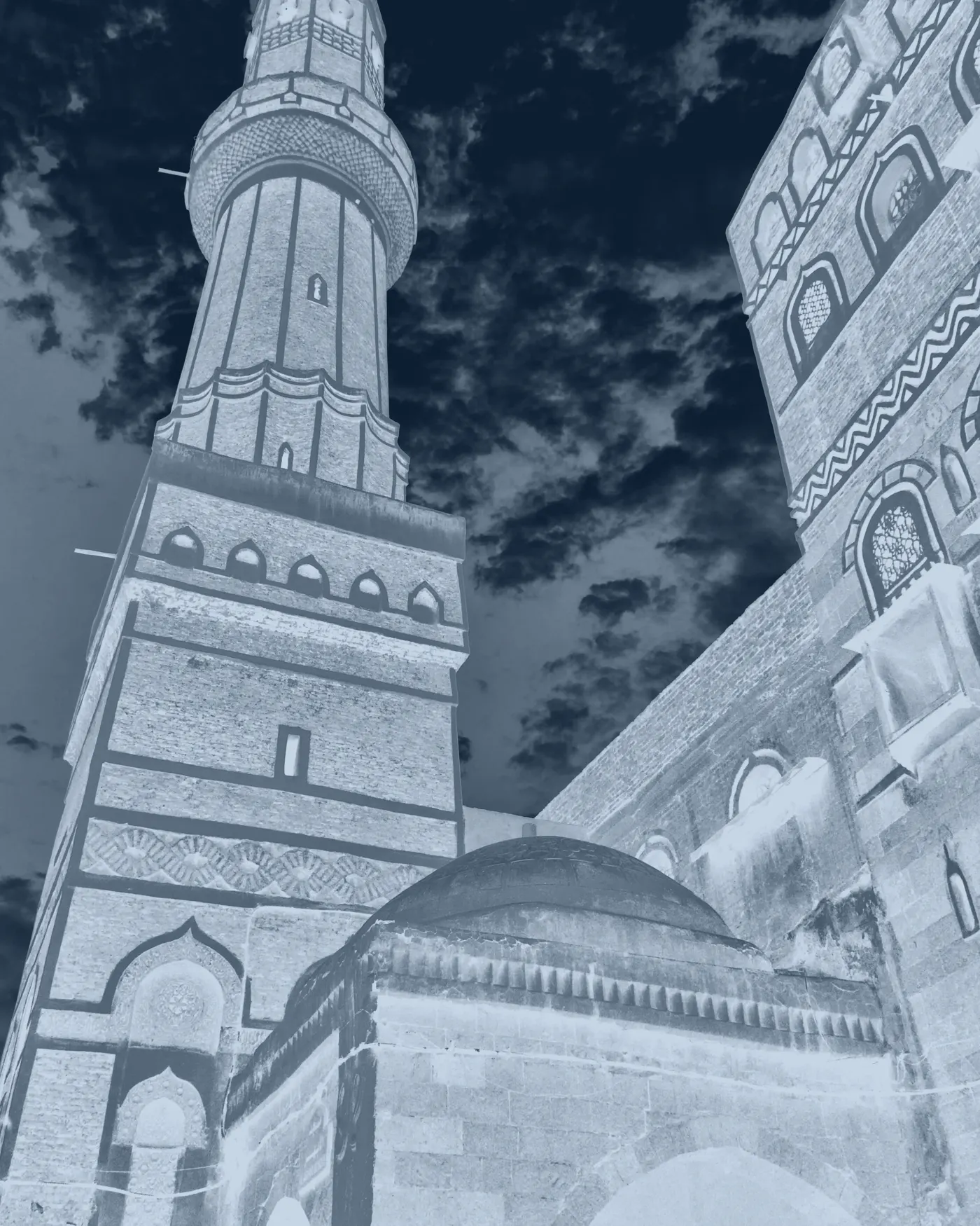 مئذنة في صنعاء القديمة